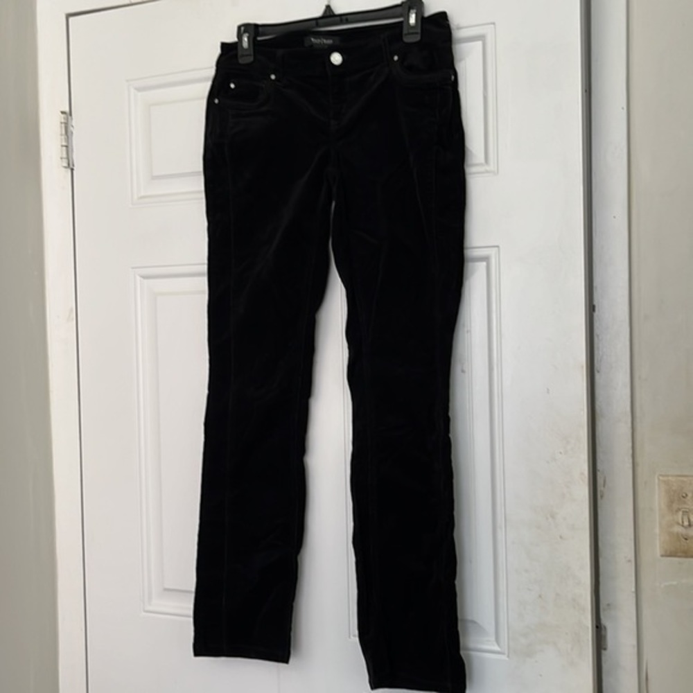 WHBM Black Corduroy Slim Leg Pants